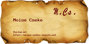Moise Cseke névjegykártya